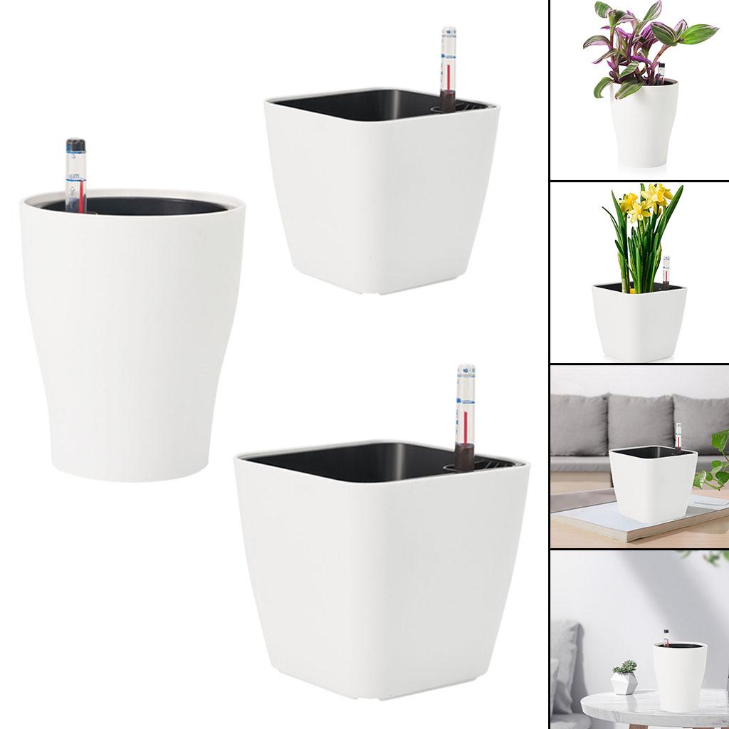 Self Watering Insert - Samonawadniające się doniczki do kwiatów, białe
