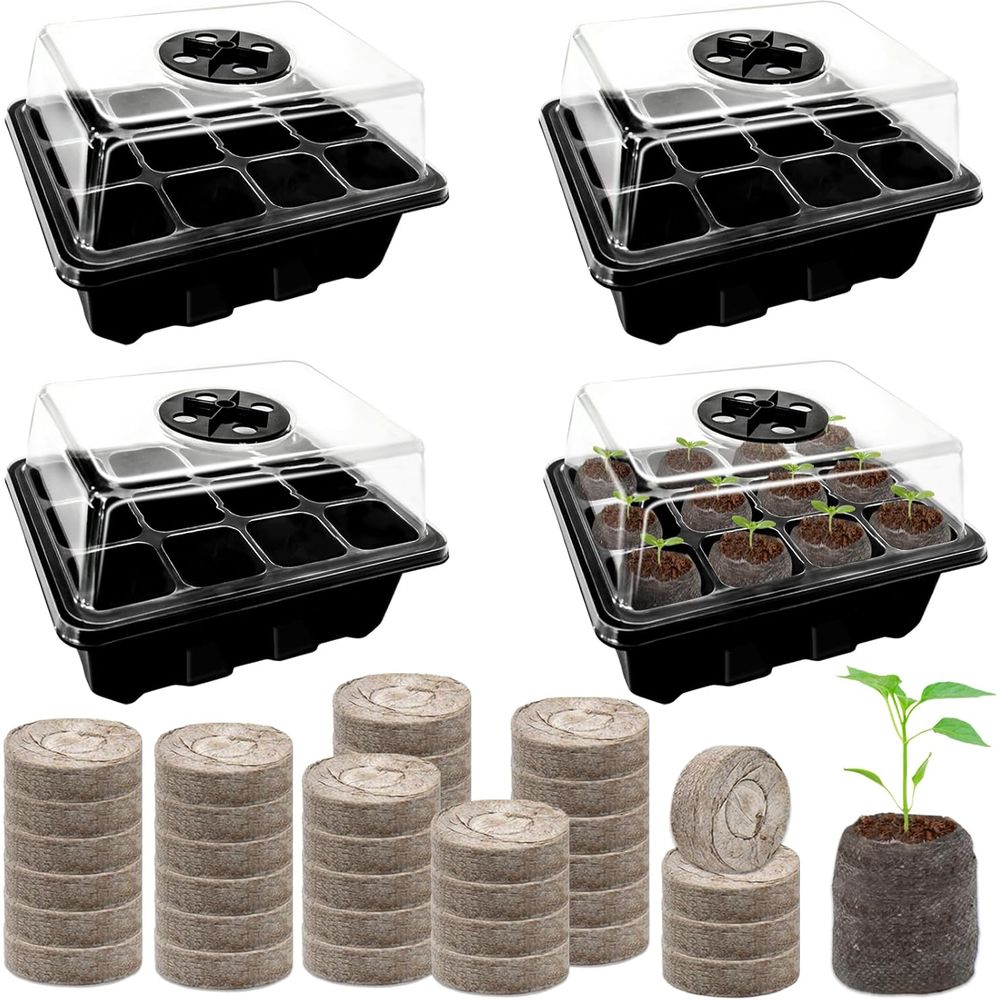 Peat Pellet Tray - Zestaw 4 tacek do wysiewu nasion