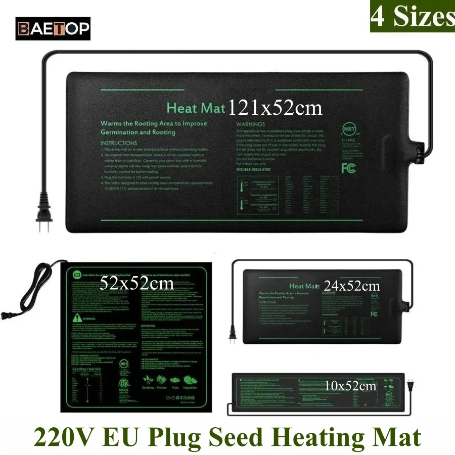 4 rozmiary 220V wtyczka EU sad – Heat Mat Seedling recenzja i cena