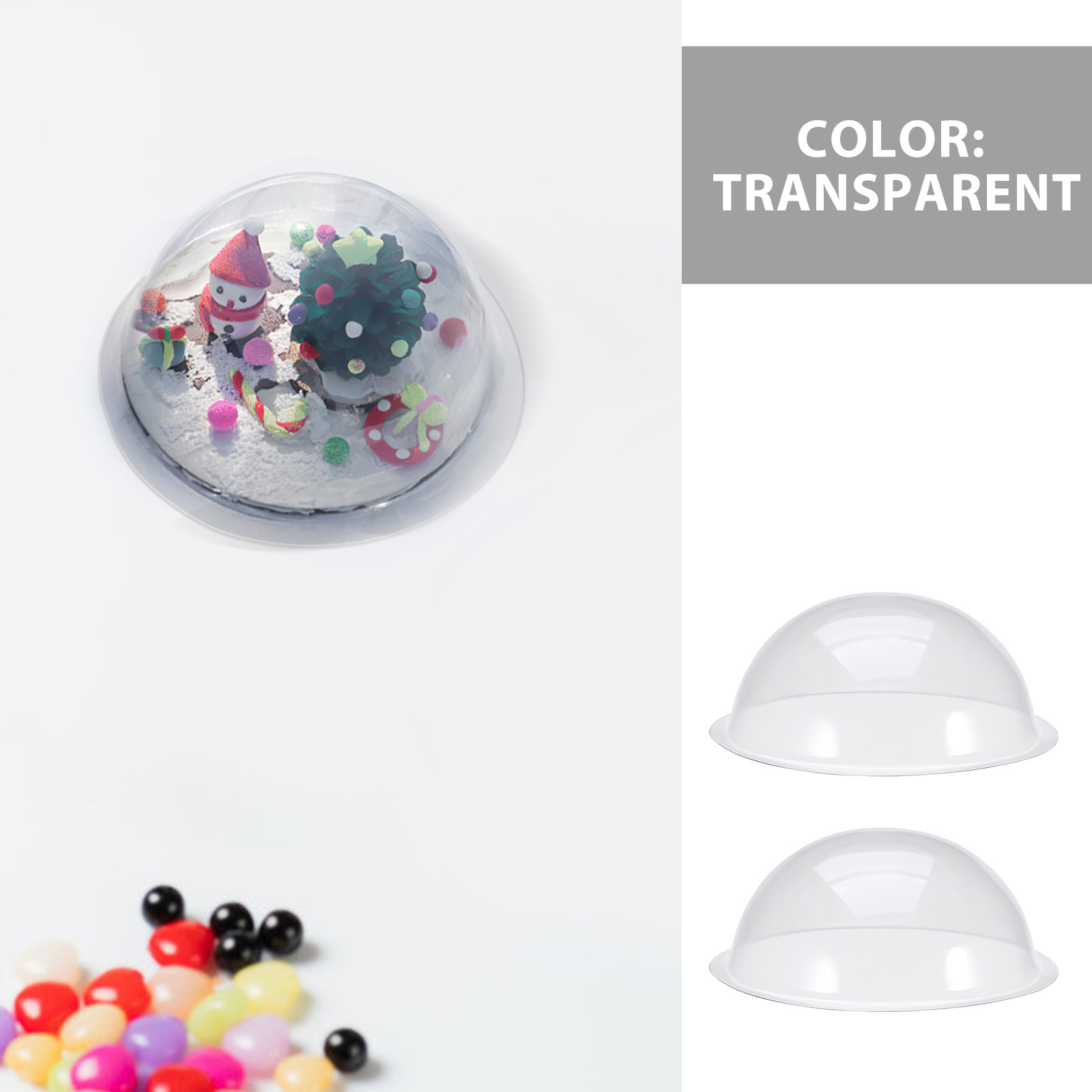 12 szt. przezroczystych, wypeł – Plastic Dome Clear recenzja i cena