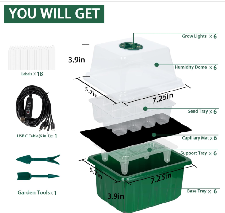Zestaw 6 plastikowych, wielokr – Humidity Dome Kit recenzja i cena